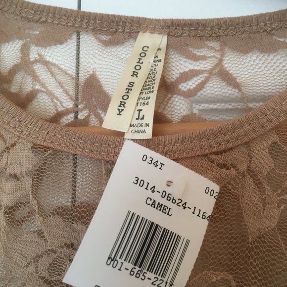 Sheer long sleeve top with lace pattern - Picture 3 of 3